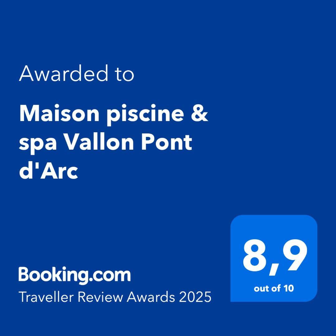 Maison Piscine & Spa Vallon Pont D'Arc Buitenkant foto